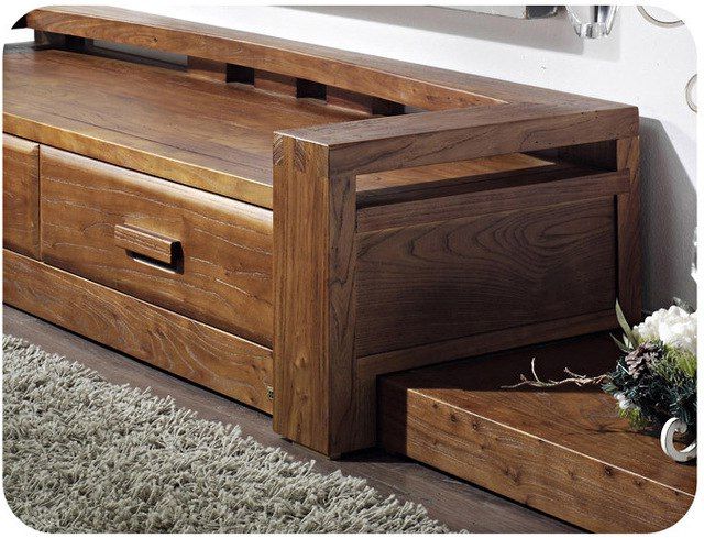Newest Solid Oak Tv Stands With Regard To South Korean Exports Of Korean Authentic Old Elm Solid Wood Tv (View 15 of 20)