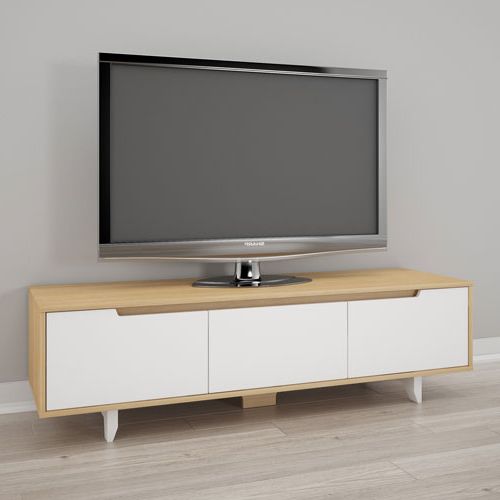 Nexera Nordik 66" Tv Stand – Maple/white : Tv Stands – Best Buy Canada With Most Recent Maple Tv Stands (View 16 of 20)