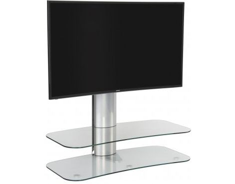Off The Wall Tv Stands With Regard To Popular Off The Wall Arc St 1000 Clear Glass & Silver Tv Stand For Up To  (View 18 of 20)