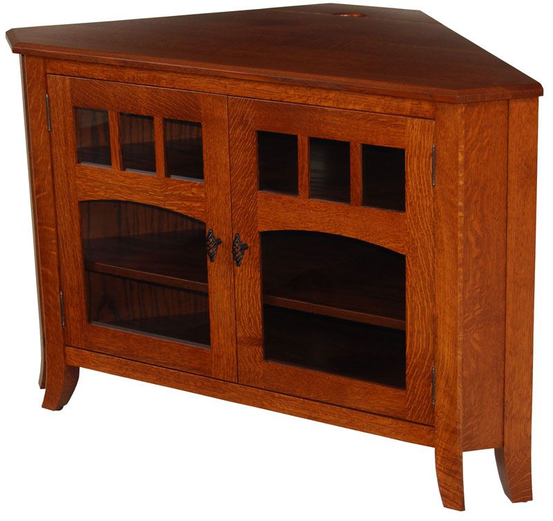 Old World #32n Corner Tv Stand – Ohio Hardwood & Upholstered Furniture For Most Popular Tv Stands For Corners (Photo 11 of 20)