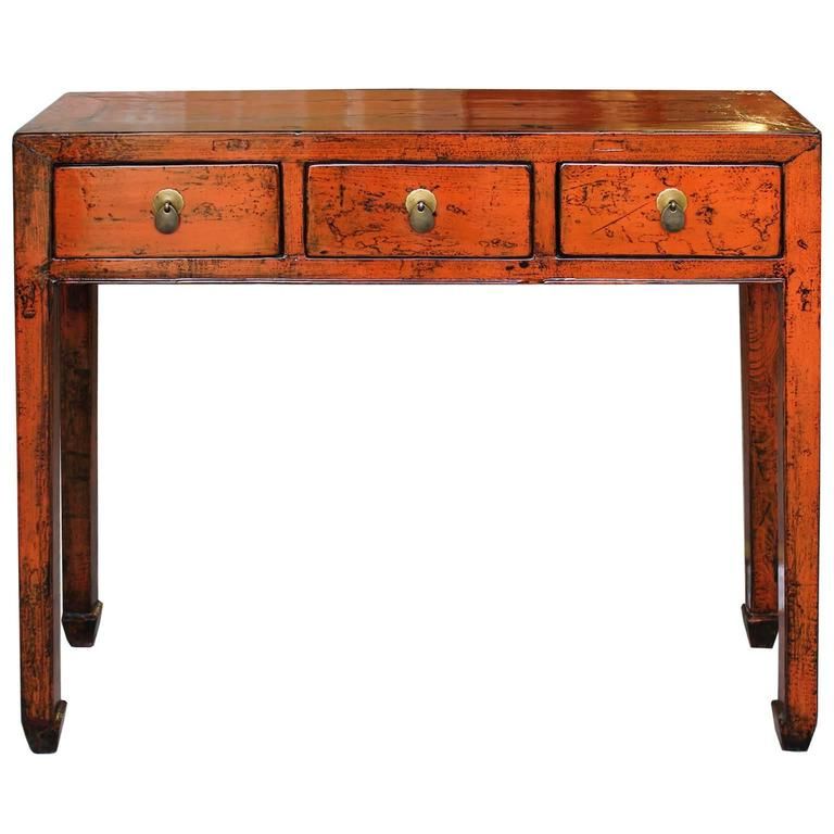 Orange Shandong Console Table At 1stdibs Bone Inlay Console Table Regarding Most Popular Orange Inlay Console Tables (View 1 of 20)