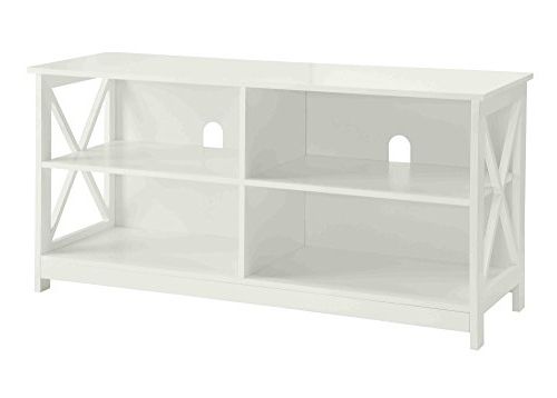 Oxford 84 Inch Tv Stands Intended For Most Popular Amazon: Convenience Concepts Designs2go Oxford Tv Stand, White (View 8 of 20)