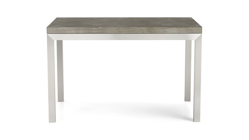 Parsons Black Marble Top & Stainless Steel Base 48x16 Console Tables Intended For Well Liked Parsons Concrete Top/ Stainless Steel Base 60x36 Dining Table (View 3 of 20)