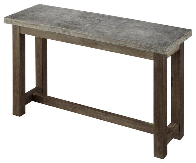 Parsons Concrete Top & Dark Steel Base 48x16 Console Tables With Most Recently Released Concrete Top Console Table Breathtaking Parsons Dark Steel Base (View 11 of 20)