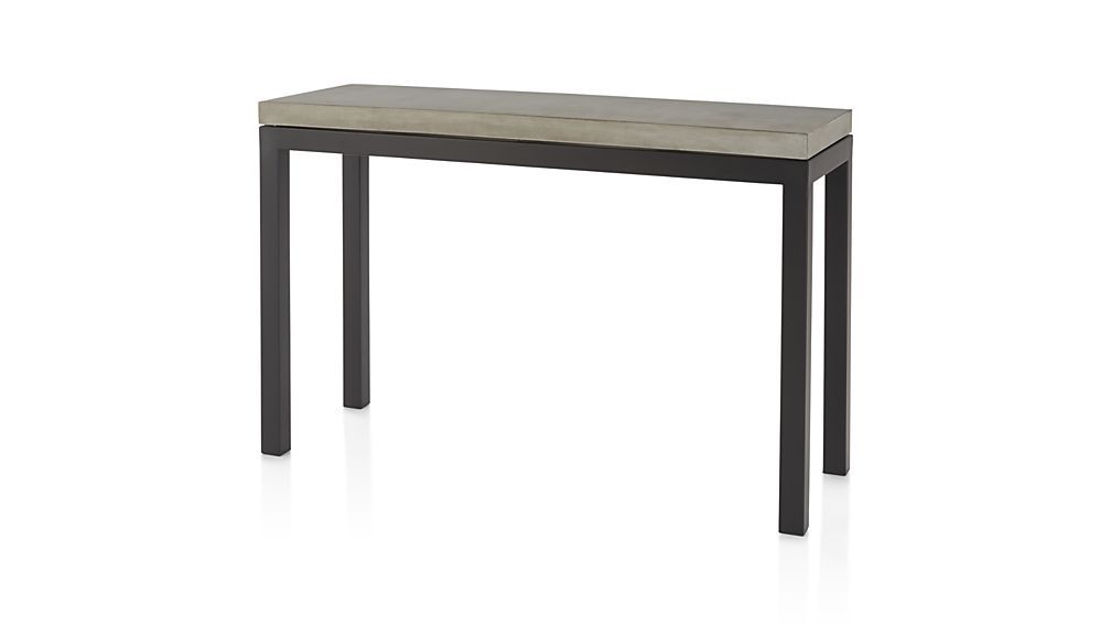 Parsons Concrete Top & Stainless Steel Base 48x16 Console Tables Intended For Current Concrete Top Console Table Phenomenal Parsons Dark Steel Base 48x (View 3 of 20)