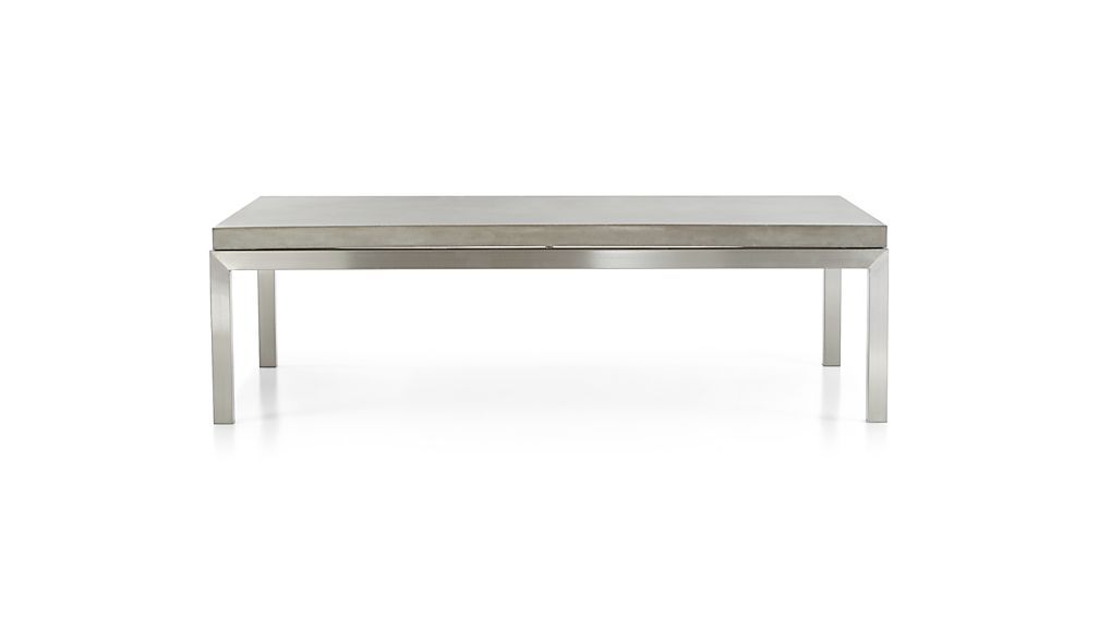 Parsons Concrete Top/ Stainless Steel Base 60x36 Large Rectangular Pertaining To Current Parsons Black Marble Top & Brass Base 48x16 Console Tables (View 15 of 20)