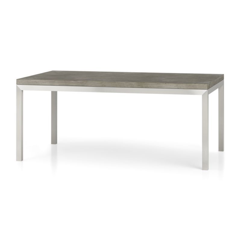 Parsons Grey Marble Top & Dark Steel Base 48x16 Console Tables Inside Popular Concrete Top Console Table Awe Inspiring Parsons Dark Steel Base (View 9 of 20)