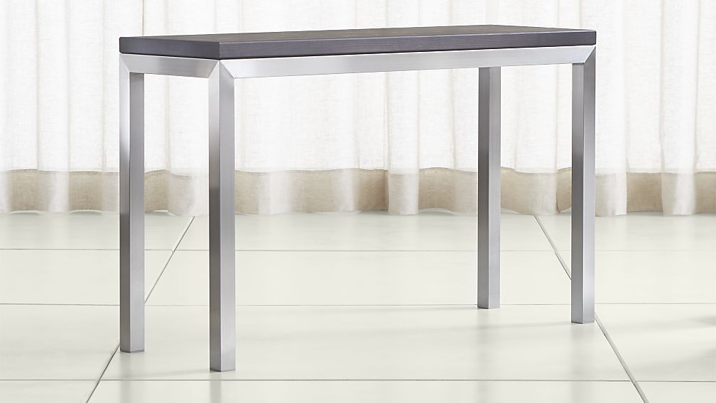 Parsons Pine Top/ Stainless Steel Base 48x16 Console (View 1 of 20)