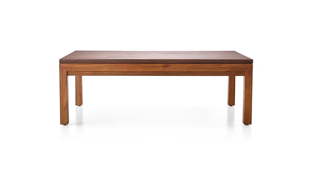 Parsons Walnut Top & Brass Base 48x16 Console Tables Throughout Well Liked Parsons Walnut Top/ Elm Base 48x28 Small Rectangular Coffee Table + (View 4 of 20)