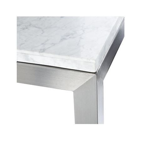 Parsons White Marble Top/ Stainless Steel Base 48x16 Console In 2018 With Regard To Well Known Parsons White Marble Top & Stainless Steel Base 48x16 Console Tables (View 1 of 20)