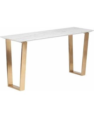 Parsons White Marble Top & Stainless Steel Base 48x16 Console Tables Intended For Newest Marble Top Console Table – Bwburnett (View 12 of 20)