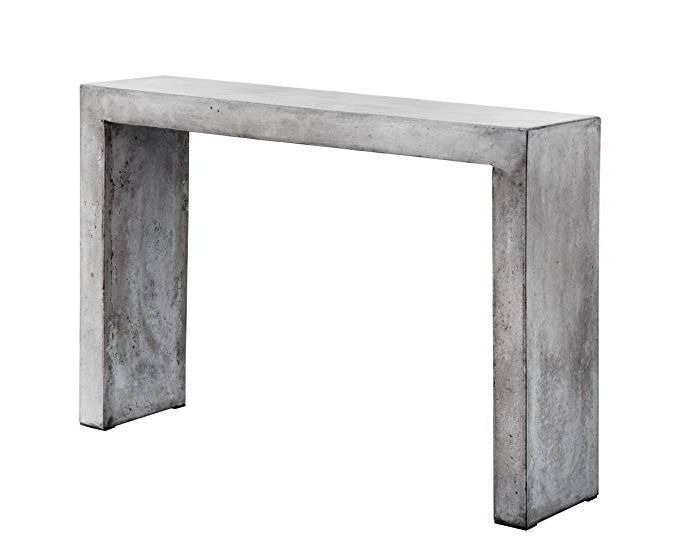 Parsons White Marble Top & Stainless Steel Base 48x16 Console Tables With Fashionable Amazon: Sunpan Modern Axle Console Table, Grey: Kitchen & Dining (View 3 of 20)
