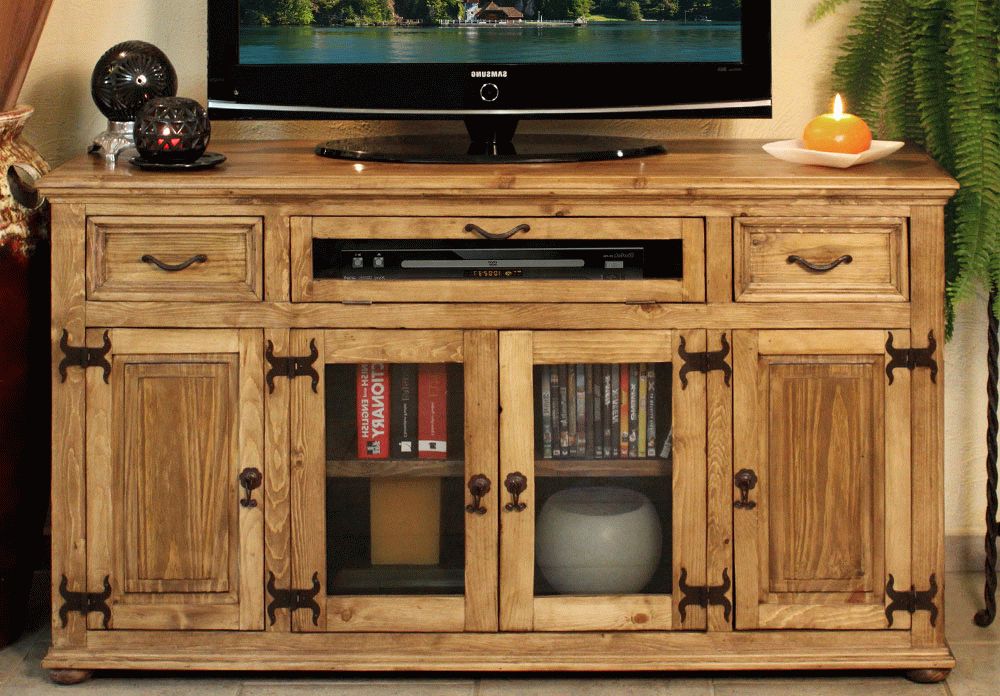 Pine Tv Stands With Best And Newest Rustic Tv Stand, Rustic Tv Console, Pine Wood Tv Cabinet (View 9 of 20)