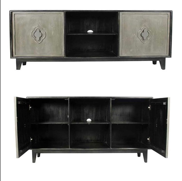 Popular Moti Furniture – Spree Mandala 2 Door Plasma Stand In Blac With Mayfield Plasma Console Tables (View 6 of 20)
