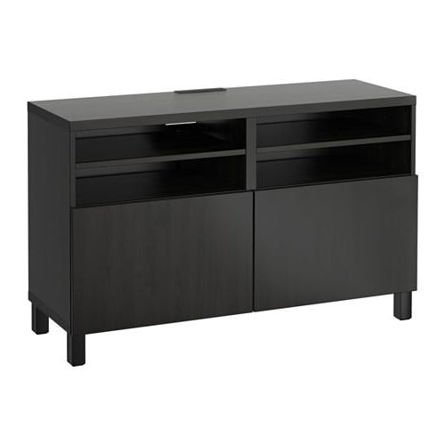 Preferred Black Tv Cabinets With Doors With Regard To Bestå Tv Unit With Doors – 47 1/4x15 3/4x29 1/8 ", Lappviken Black (View 7 of 20)