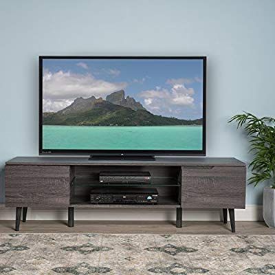 Preferred Rowan 45 Inch Tv Stands Regarding Amazon: Christopher Knight Home 299078 Rowan Wood Tv Stand, Grey (View 4 of 20)