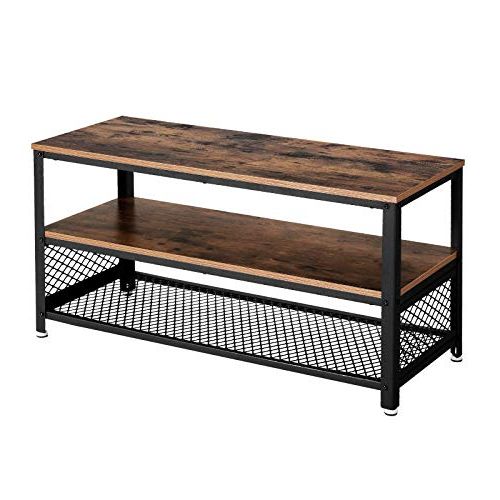 Preferred Wood And Metal Tv Stands Within Wood And Metal Tv Stand: Amazon (View 12 of 20)