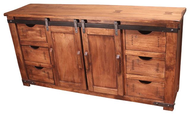Recent 60" Solid Wood Tv Stand – Farmhouse – Entertainment Centers And Tv With Regard To Marvin Rustic Natural 60 Inch Tv Stands (View 1 of 20)