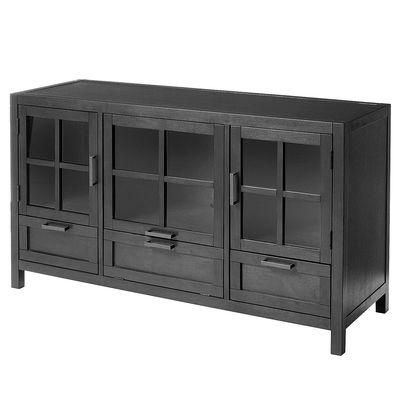 Recent Sausalito Black Tv Stand For Black Tv Cabinets With Drawers (View 15 of 20)