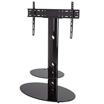 Recent Tv Stands With Bracket Pertaining To King Cantilever Tv Stand With Bracket Black Oval 80cm: Amazon.co (View 19 of 20)