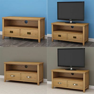 Retro Corner Tv Stands Within Popular Retro Solid Oak Corner Tv Stand Tv Cabinet 2 Drawers Hotel (View 20 of 20)
