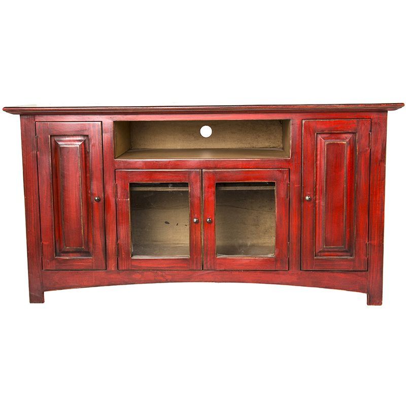 Shop Lmt Rustic Red Color Wash Tv Stand – Nrs Within 2017 Rustic Red Tv Stands (View 5 of 20)