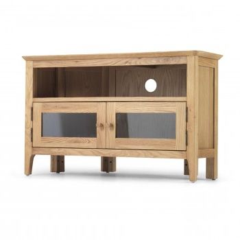 Small Oak Corner Tv Stands Regarding Fashionable Hadleigh Oak Corner Tv Unit+door Furniture At Big Pine & Oak (View 19 of 20)