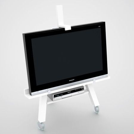 Small Tv Stands On Wheels Throughout Famous Tv Easel Designedswedish Designer Axel Bjurström Is A Very (Photo 2 of 20)