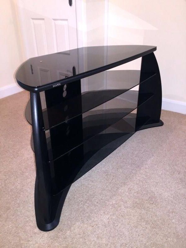 Sonax Tv Stands Inside Most Recent Sonax Tv Stands Stand Glass Black Veneer – 7dg (View 16 of 20)
