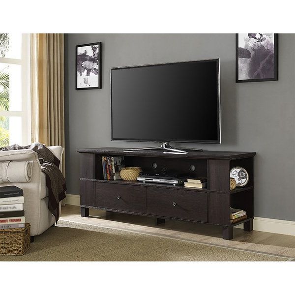 Storage Tv Stands With Regard To Well Known Shop Traditional Brown Wood Storage Tv Stand – 6o Inches – Free (Photo 19 of 20)