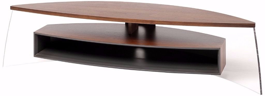 Techlink Air Tv Stands Inside 2018 Techlink Air Curve Ac150wsg Walnut + Satin Grey Tv Stand (View 16 of 20)
