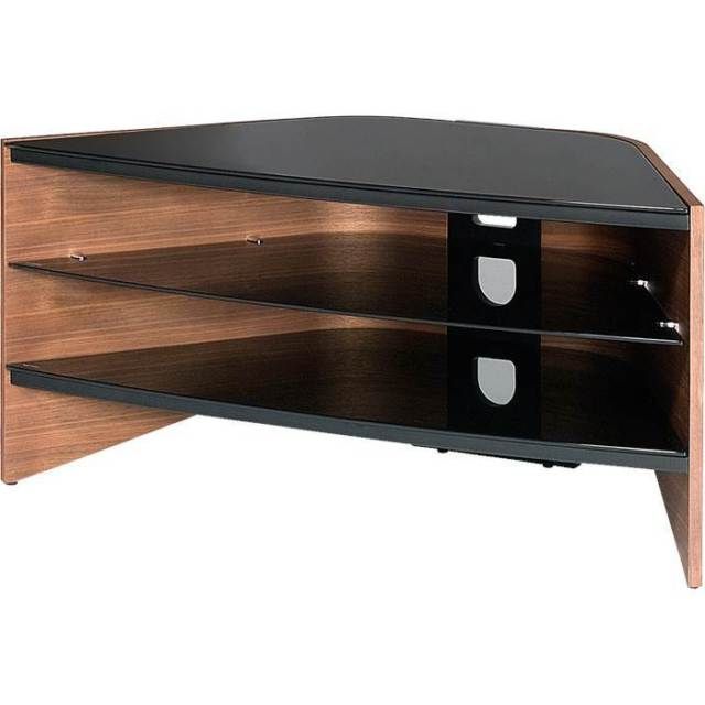 Techlink Riva Tv Stands In Well Known Techlink Riva Rv100w Walnut With Black Glass Tv Stand For Up To (View 9 of 20)