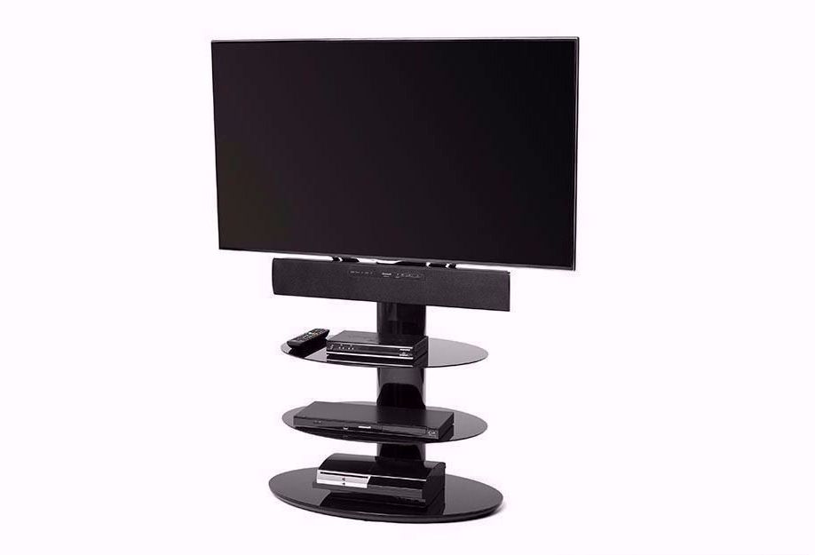 Techlink Strata St90e3 Ex Display High Gloss Black Tv Stand With Inside Favorite Shiny Black Tv Stands (View 12 of 20)
