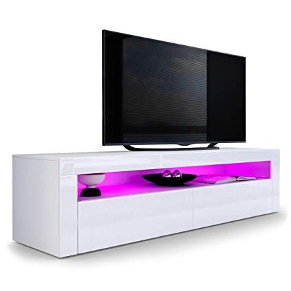 Trendy Amazon: Domovero Helios 157 Contemporary Tv Cabinets Modern Tv For Contemporary Tv Cabinets For Flat Screens (Photo 9 of 20)