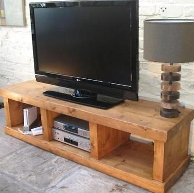 Trendy Any Size Made" Solid Wood Entertainment Unit Tv Stand Cabinet Rustic Within Pine Wood Tv Stands (View 4 of 20)