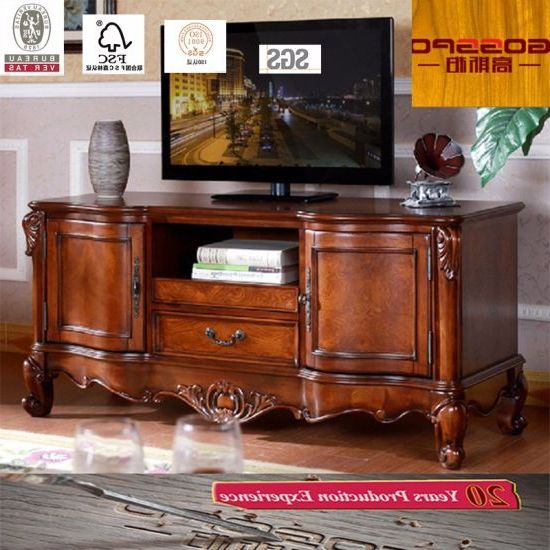 Trendy China Fancy Design Teak Wood Tv Stand / Tv Cabinet (gsp13 007 Regarding Fancy Tv Stands (View 7 of 20)