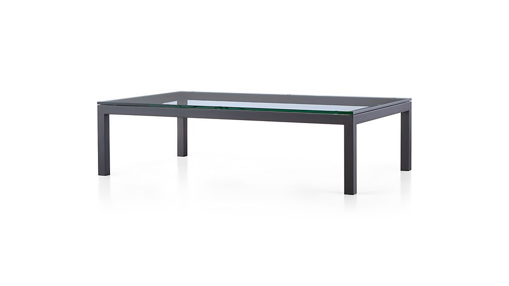 Trendy Parsons Clear Glass Top/ Dark Steel Base 60x36 Large Rectangular With Regard To Parsons Black Marble Top & Stainless Steel Base 48x16 Console Tables (View 4 of 20)