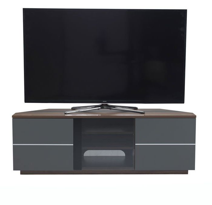 Uk Cf New Milan Walnut And Grey Tv Cabinet Throughout Recent Grey Tv Stands (View 9 of 20)