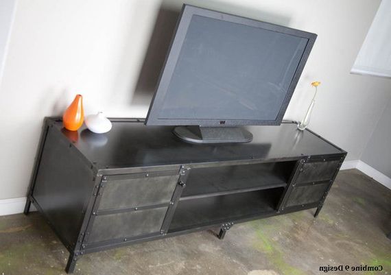 Vintage Industrial Tv Stands Regarding Latest Vintage Industrial Media Console. Rustic Tv Stand. Retro Credenza. Urban  Loft Furniture. Unique Sideboard. Modern. Customization Available (View 2 of 20)