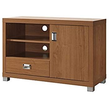 Well Known Amazon: Tv Stand With Storage. Color: Maple: Kitchen & Dining Regarding Maple Tv Cabinets (Photo 10 of 20)