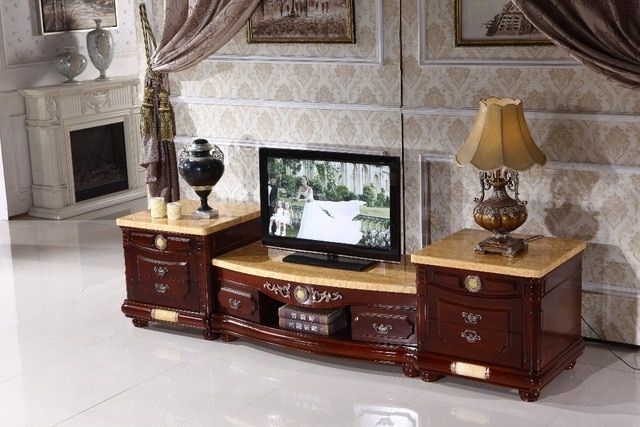 Well Known Antique Wooden Tv Stand Storage Drawer Marble Top Made In China For Wooden Tv Stands (View 10 of 20)