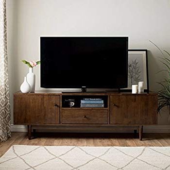 Well Known Draper 62 Inch Tv Stands Within Amazon: Simpli Home 3axcdrp 08 Draper Solid Hardwood Mid Century (View 4 of 20)