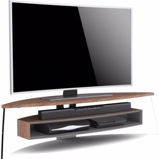 Well Known Techlink Air Curve Ac150wsg Walnut + Satin Grey Ex Display Tv Stand Within Techlink Air Tv Stands (View 12 of 20)