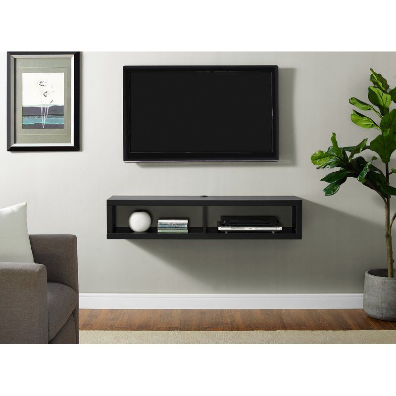 Well Known Wall Mounted Tv Racks Intended For Martin Home Furnishings Shallow Wall Mounted Tv Stand For Tvs Up To (Photo 5 of 20)