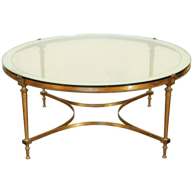 Well Liked Elke Glass Console Tables With Brass Base Pertaining To Glass Top Coffee Table Brass Base Modern – Freehostnet (View 15 of 20)