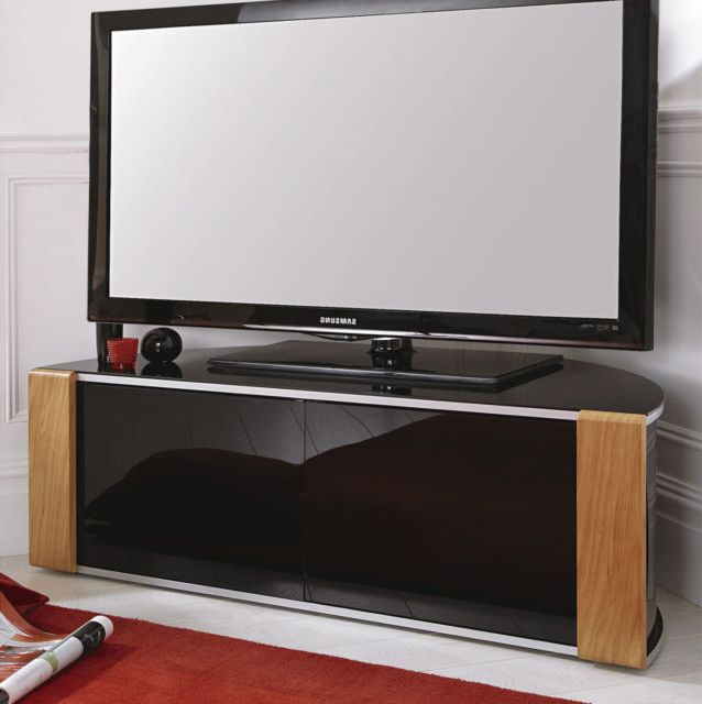 Well Liked Glass And Oak Tv Stands Throughout Mda Designs Sirius 1200 Remote Friendly Changable Face Walnut & Oak (View 9 of 20)
