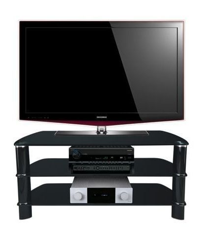 Well Liked Stil Stand Black Glass Tv Stand Up To 50" Stuk2005 Bb (View 7 of 20)