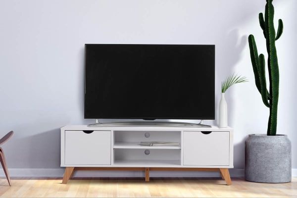 Well Liked Tv Entertainment Units Intended For Ovela 2 Drawer Tv Entertainment Unit – Finse Collection (white (View 3 of 20)