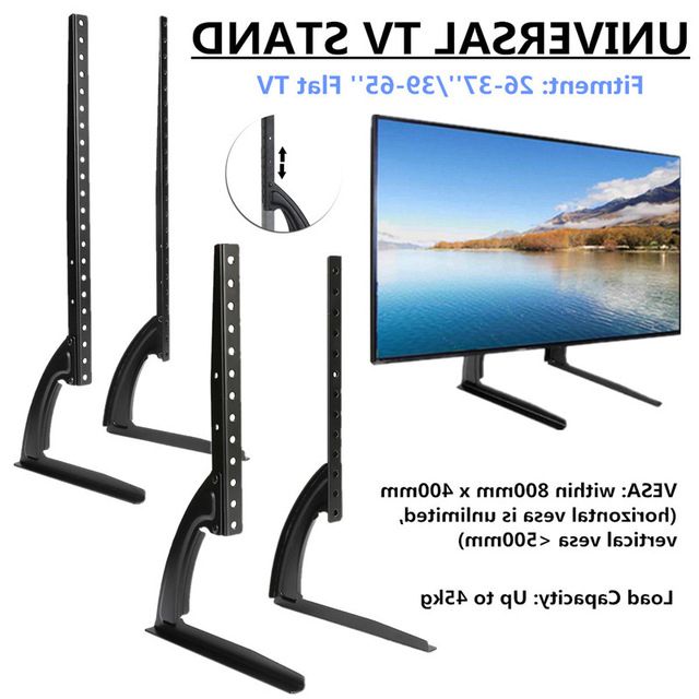 Well Liked Universal Flat Screen Tv Stands Throughout Universal Table Top Tv Stand Legs For Most Led Lcd Plasma Flat (View 11 of 20)