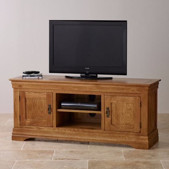 Wide Screen Tv Stands Intended For Recent China Rustic Vintage Oak Solid Wood Wide Screen Tv Stand Cabinet (View 1 of 20)